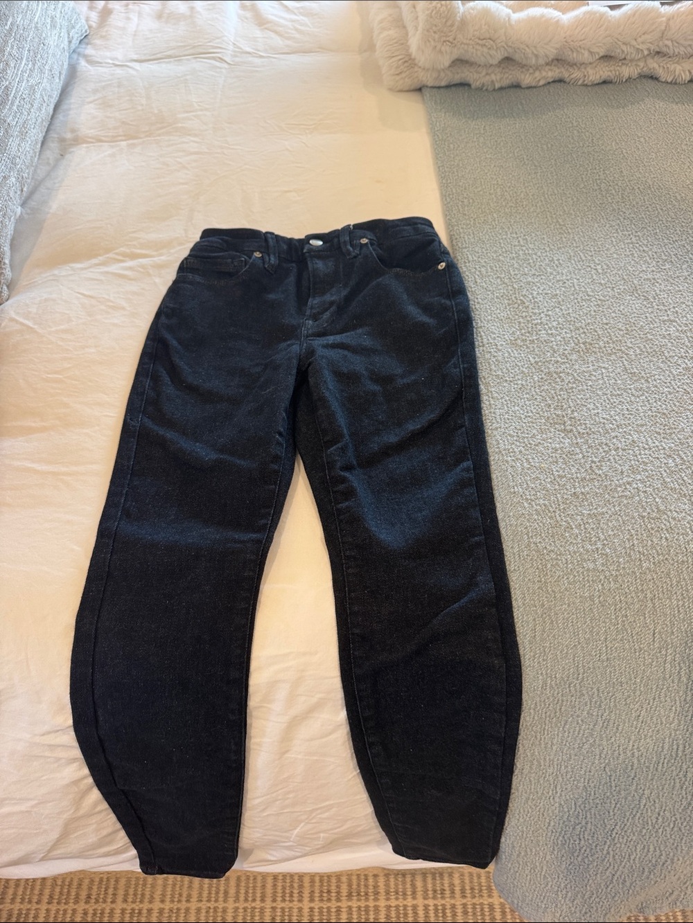 Good American Dark Blue Boyfriend Jeans